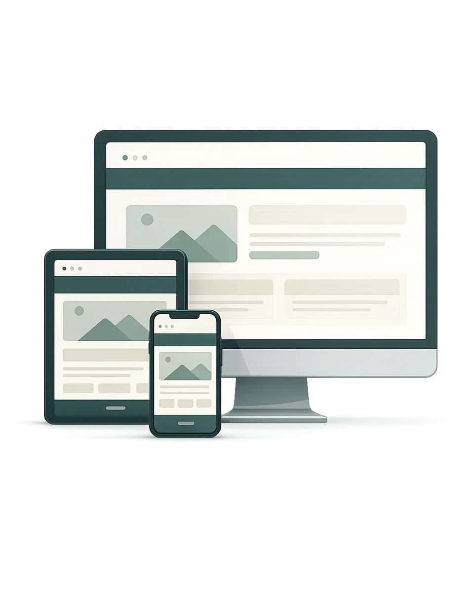 Responsive website optimization across desktop, tablet, and mobile devices