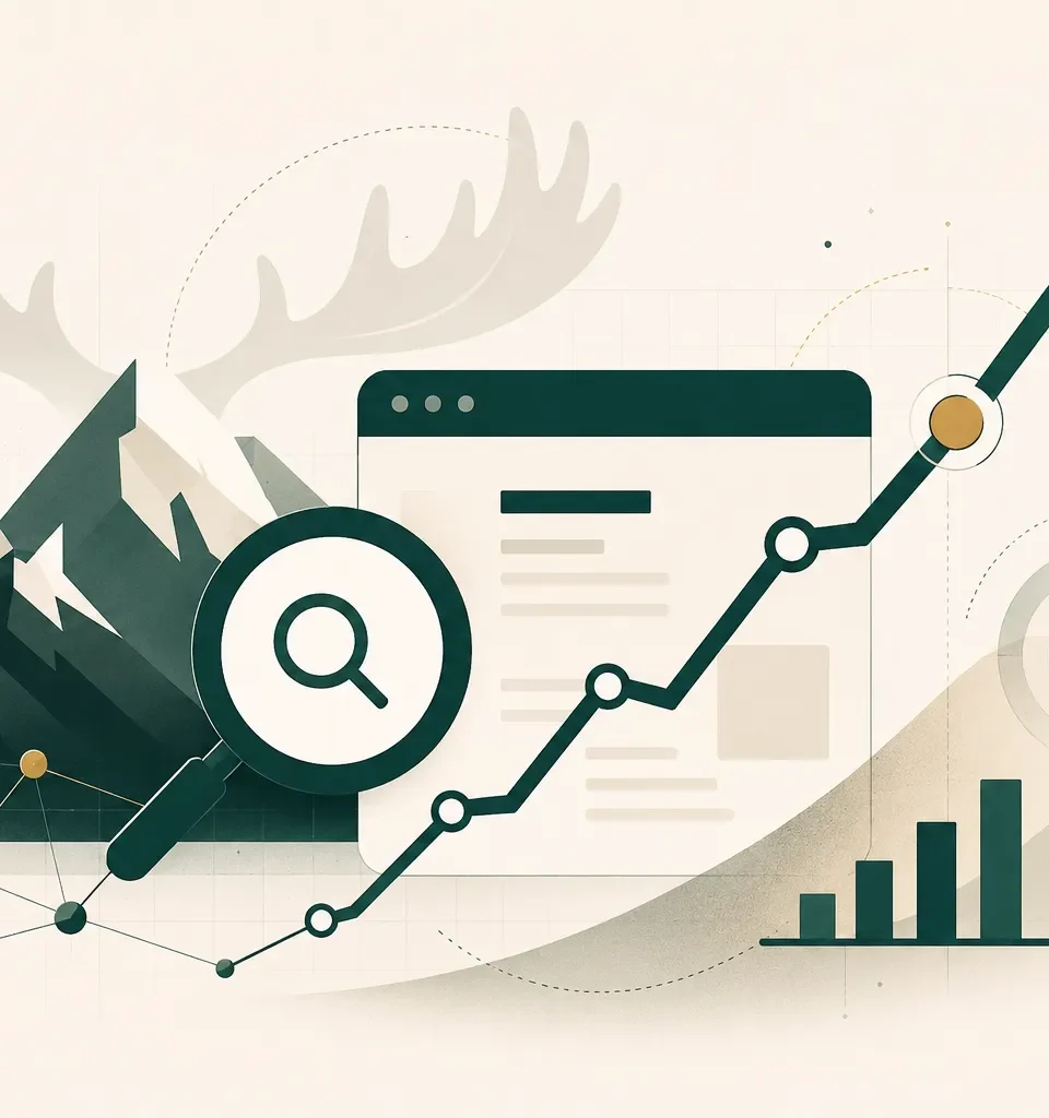Industrial B2B website capabilities and growth system illustration