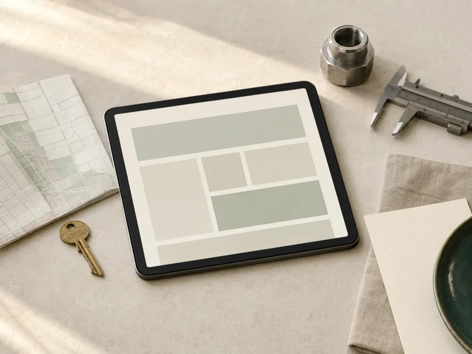 Local service website search visibility and lead generation illustration