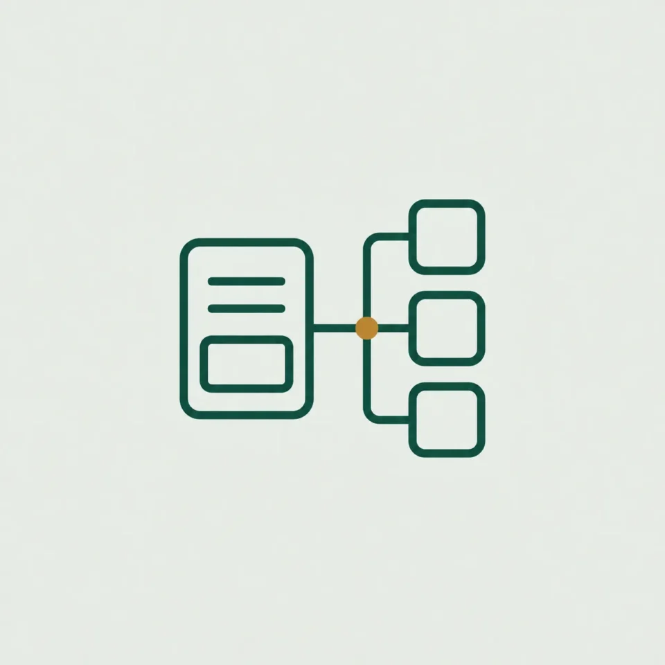 Website lead intake and business workflow illustration